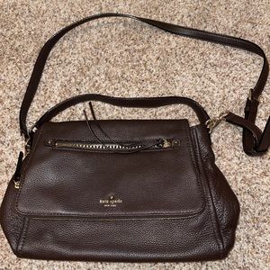 Large Kate Spade Crossbody. Chocolate leather.